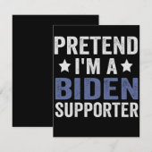 Doe alsof ik een Biden-aanhanger ben, leuk Hallowe Notitiekaartje (Voorkant / Achterkant)