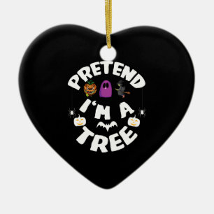 Doe alsof ik een boom ben Grappig Halloween Kostuu Keramisch Ornament