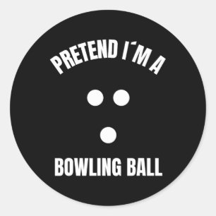 Doe alsof ik een Bowling Ball Halloween Costume be Ronde Sticker