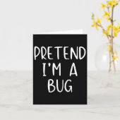 Doe alsof ik een bug kostuum Halloween eenvoudige Kaart (Gele Bloem)