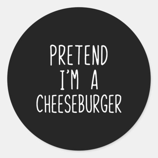 Doe alsof ik een cheeseburger kostuum Halloween La Ronde Sticker (Voorkant)