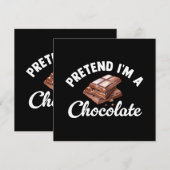 Doe alsof ik een chocoladereep ben kaart (Voorkant / Achterkant)
