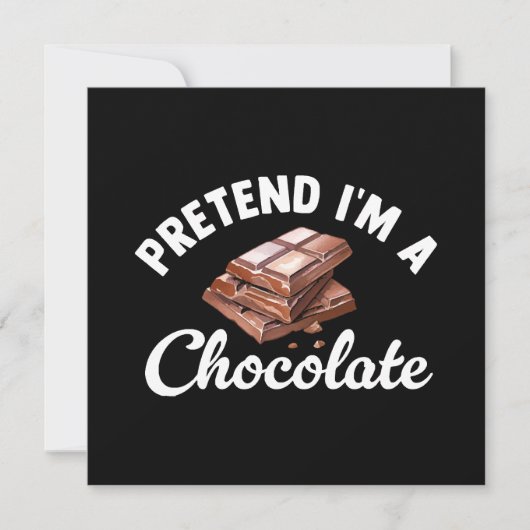 Doe alsof ik een chocoladereep ben kaart (Voorkant)