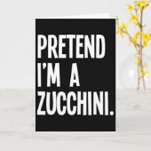 Doe alsof ik een courgette grappige Halloween fees Kaart (Gele Bloem)