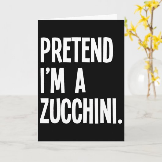 Doe alsof ik een courgette grappige Halloween fees Kaart (Gele Bloem)