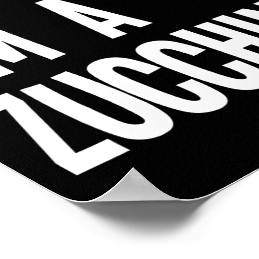 Doe alsof ik een courgette grappige Halloween fees Poster (Hoek)