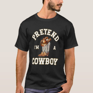 Doe alsof ik een cowboy cowgirl grappige koele gez t-shirt