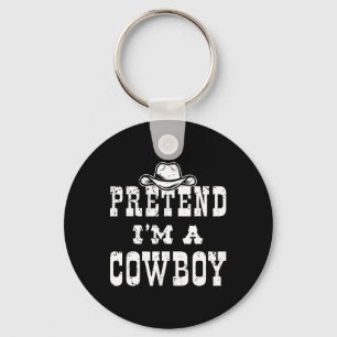 Doe alsof ik een cowboy tiener leuk cowboy Kind ko Sleutelhanger