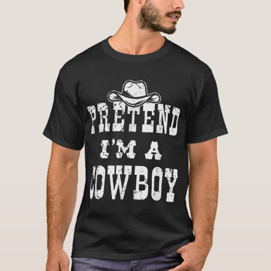 Doe alsof ik een cowboytiener ben t-shirt (Voorkant)