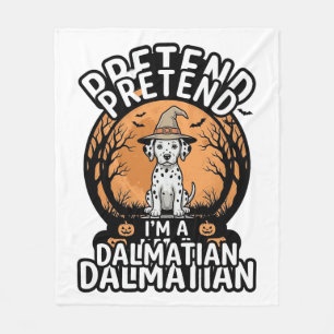 Doe alsof ik een Dalmatische Halloween hond ben Fleece Deken