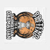 Doe alsof ik een Dalmatische Halloween hond ben Fleece Deken (Voorkant (Horizontaal))