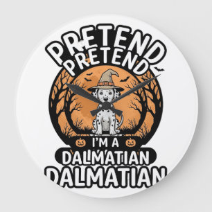 Doe alsof ik een Dalmatische Halloween hond ben Grote Klok