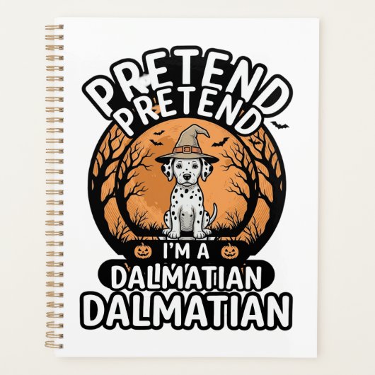 Doe alsof ik een Dalmatische Halloween-hond ben Planner (Voorkant)