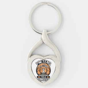 Doe alsof ik een Dalmatische Halloween-hond ben Sleutelhanger