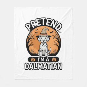 Doe alsof ik een Dalmatische Halloween-hond ontwer Fleece Deken