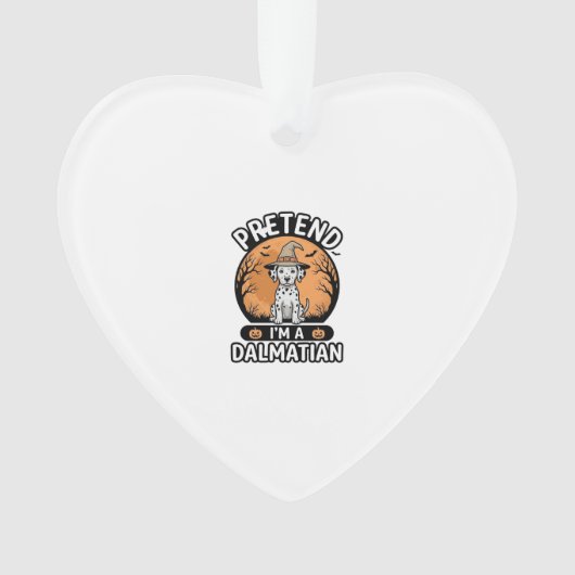 Doe alsof ik een Dalmatische Halloween-hond ontwer Ornament (voorkant)