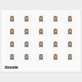 Doe alsof ik een Dalmatische Halloween-hond ontwer Ronde Sticker (Vel)