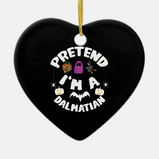 Doe alsof ik een Dalmatische Halloween Kostuum Cad Keramisch Ornament (Voorkant)