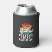 Doe alsof ik een Dalmatische Retro Hond ben Blikjeskoeler (Blikje Voorkant)