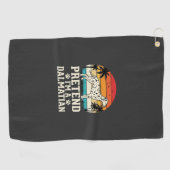 Doe alsof ik een Dalmatische Retro Hond ben Golfhanddoek (Horizontaal)