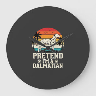 Doe alsof ik een Dalmatische Retro Hond ben Grote Klok