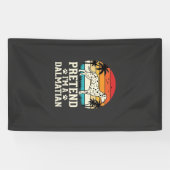 Doe alsof ik een Dalmatische Retro Hond ben Spandoek (Horizontaal)