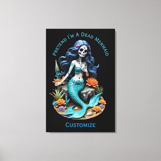 Doe alsof ik een dode zeemeermin ben Thunder_Cove Canvas Afdruk (Voorkant)