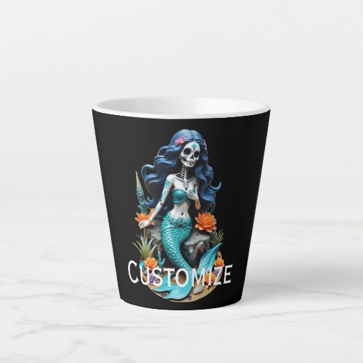 Doe alsof ik een dode zeemeermin ben Thunder_Cove Latte Mok (Voorkant)