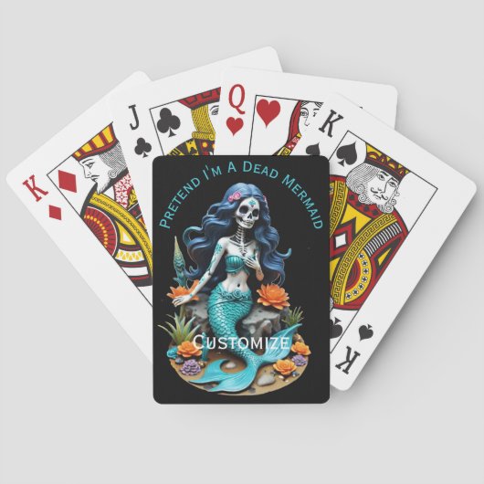 Doe alsof ik een dode zeemeermin ben Thunder_Cove Pokerkaarten (Achterkant)