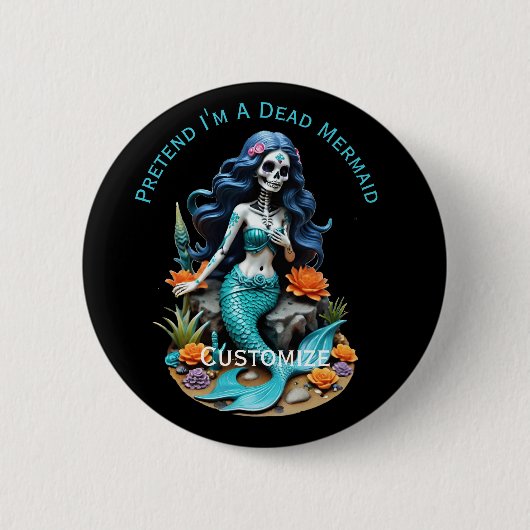 Doe alsof ik een dode zeemeermin ben Thunder_Cove Ronde Button 5,7 Cm (Voorkant)