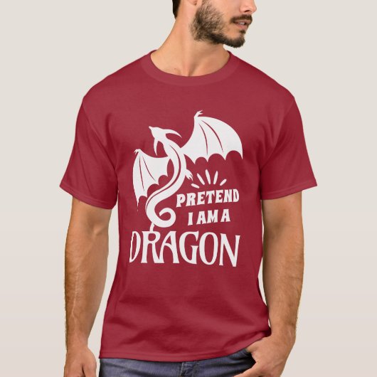 Doe alsof ik een draak ben t-shirt (Voorkant)