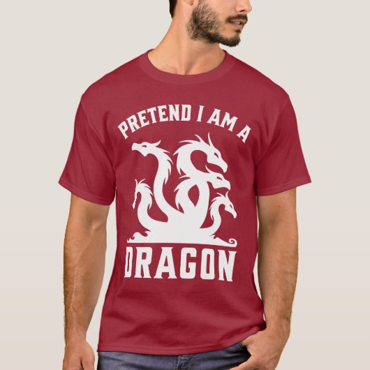 Doe alsof ik een draak ben t-shirt (Voorkant)