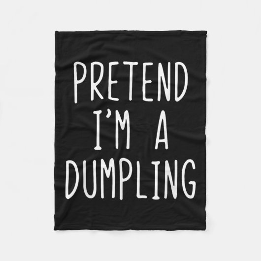 Doe alsof ik een Dumpling kostuum Halloween Lazy E Fleece Deken (Voorkant)