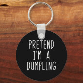 Doe alsof ik een Dumpling kostuum Halloween Lazy E Sleutelhanger (Voorkant)