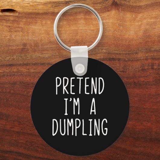 Doe alsof ik een Dumpling kostuum Halloween Lazy E Sleutelhanger (Voorkant)