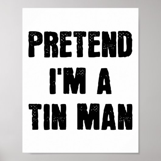 Doe alsof ik een dun Man ben Grappig Last Minute H Poster (Voorkant)