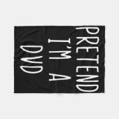 Doe alsof ik een dvd-kostuum ben Halloween Funny L Fleece Deken (Voorkant (Horizontaal))