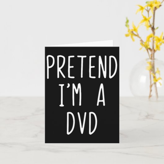 Doe alsof ik een dvd-kostuum ben Halloween Funny L Kaart (Gele Bloem)