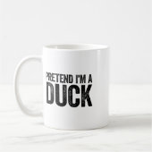 Doe alsof ik een eendenkostuum ben dat past bij he koffiemok (Links)