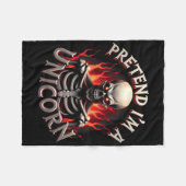 Doe alsof ik een eenhoornskelet ben Funny Easy Hal Fleece Deken (Voorkant (Horizontaal))
