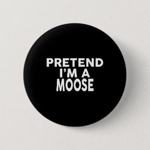 Doe alsof ik een eland Halloween kostuum Ronde Button 5,7 Cm