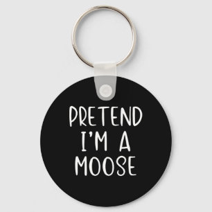 Doe alsof ik een eland kostuum Halloween Lazy Quic Sleutelhanger