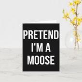 Doe alsof ik een eland volwassen kostuum Halloween Kaart (Gele Bloem)