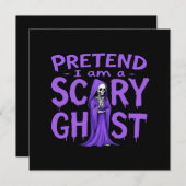 Doe alsof ik een enge geest ben - grappige Hallowe Kaart (Voorkant / Achterkant)