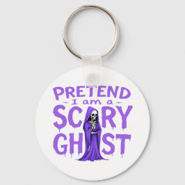 Doe alsof ik een enge geest ben - grappige Hallowe Sleutelhanger