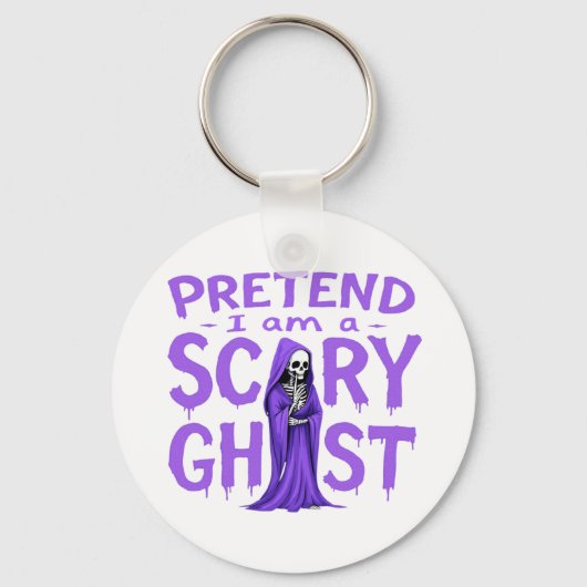 Doe alsof ik een enge geest ben - grappige Hallowe Sleutelhanger (Achterkant)