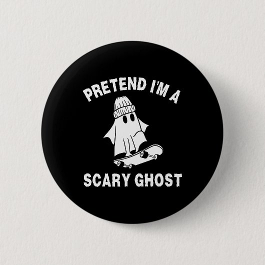 Doe alsof ik een enge geest Halloween kostuum 2 Ronde Button 5,7 Cm (Voorkant)