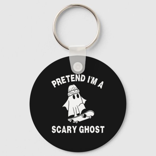 Doe alsof ik een enge geest Halloween kostuum 2 Sleutelhanger (Voorkant)
