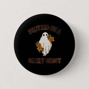 Doe alsof ik een enge geest Halloween kostuum 3 Ronde Button 5,7 Cm