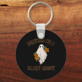 Doe alsof ik een enge geest Halloween kostuum 3 Sleutelhanger (Voorkant)